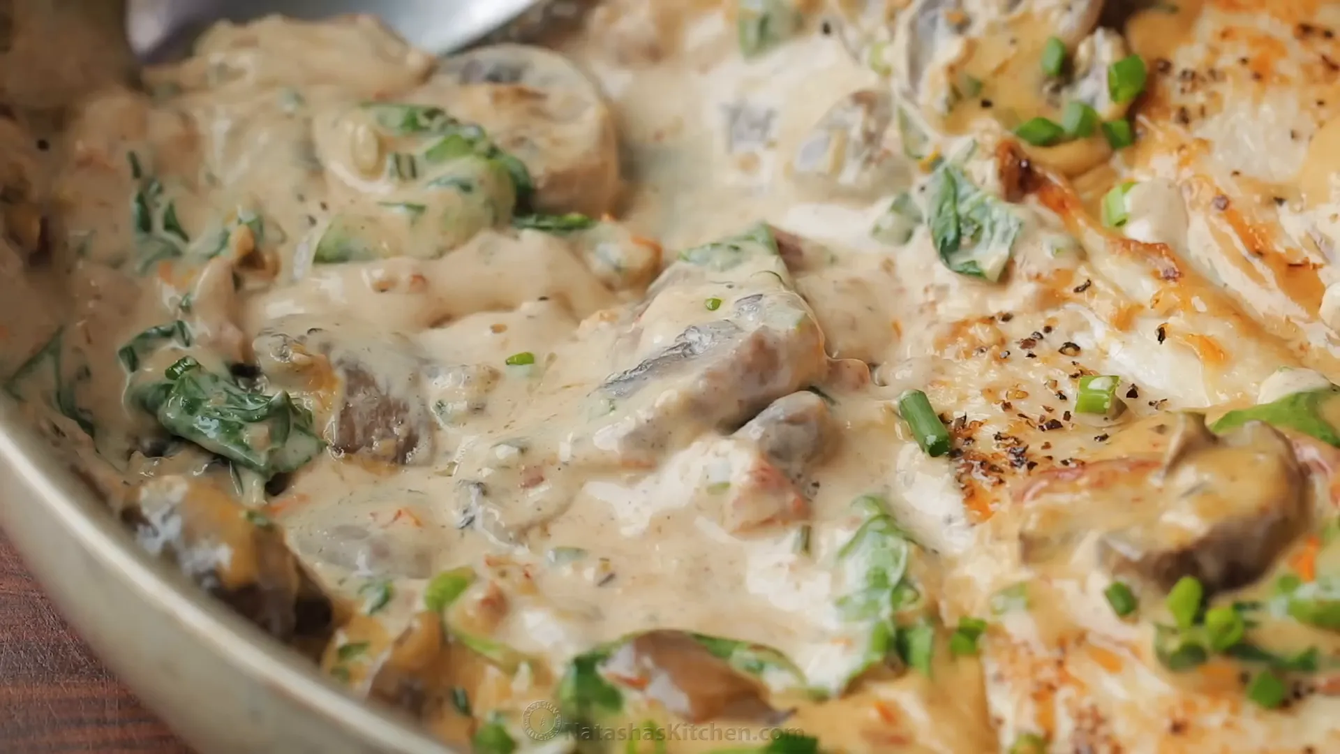 Plated Tuscan chicken