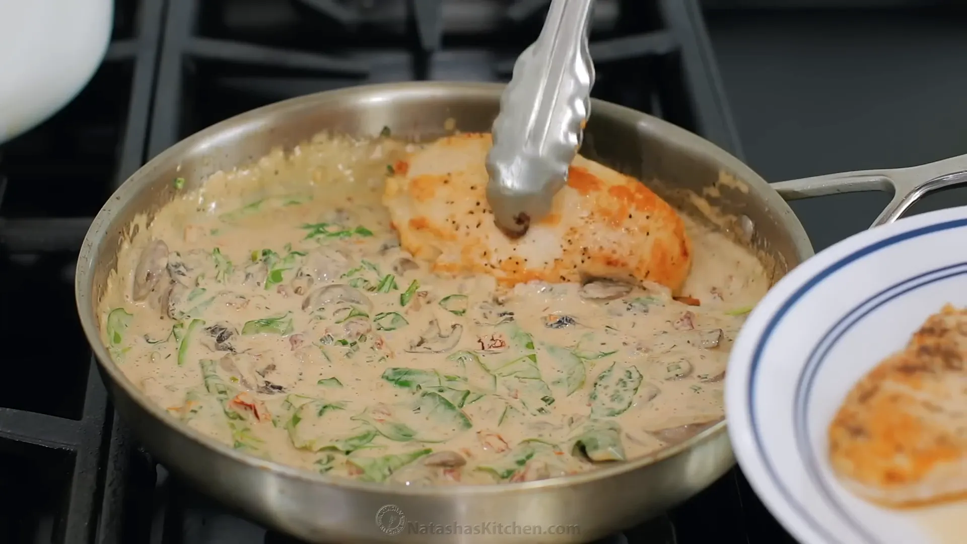 Chicken added back to sauce