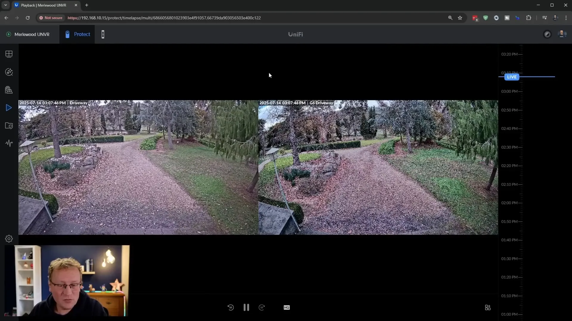 Side-by-side footage comparison of AI Pro and G6 Bullet