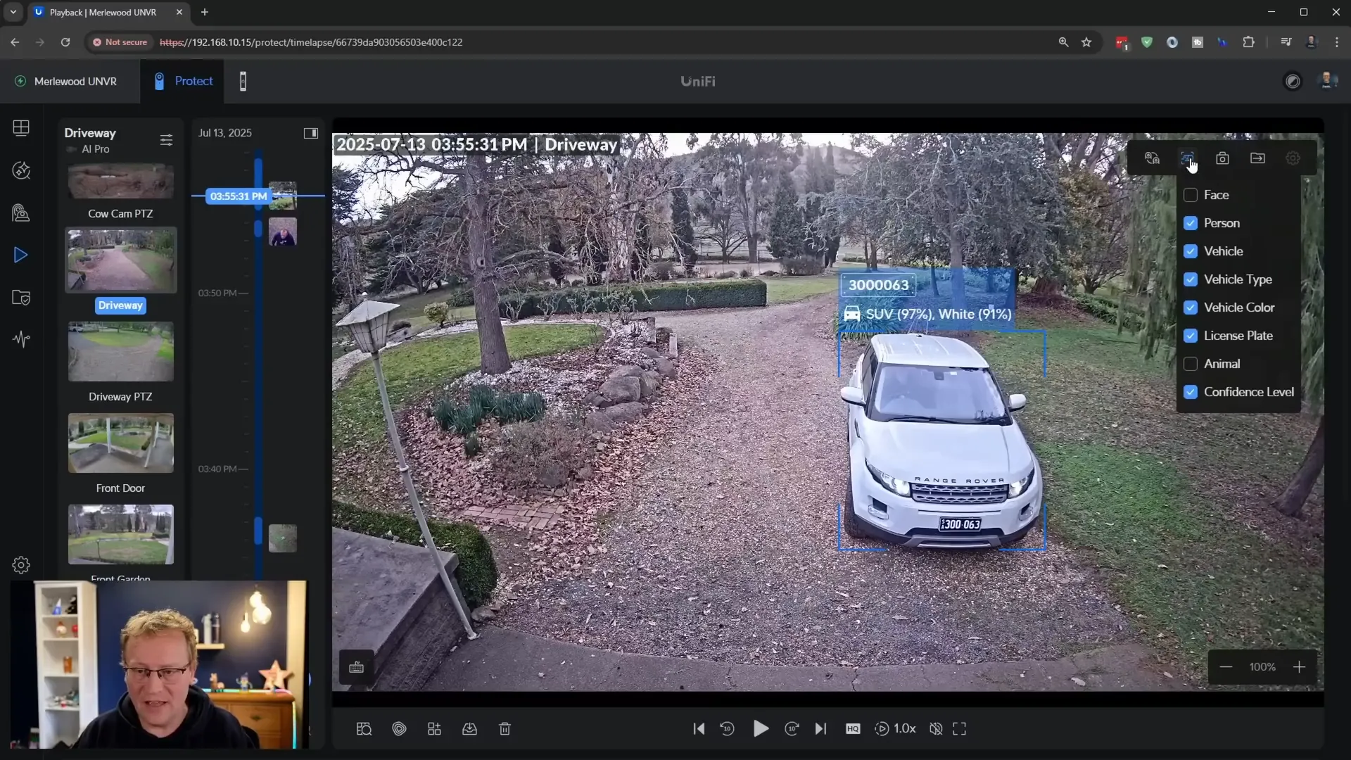 AI Pro license plate recognition example