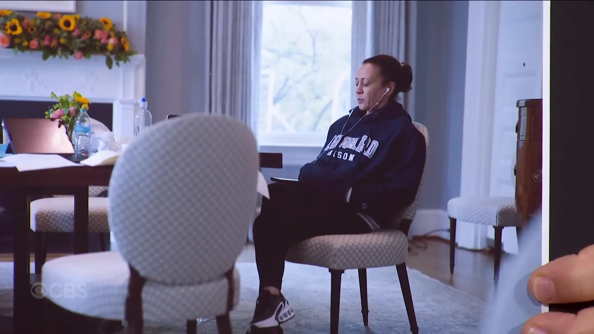 Kamala Harris on a call after Joe Biden's withdrawal