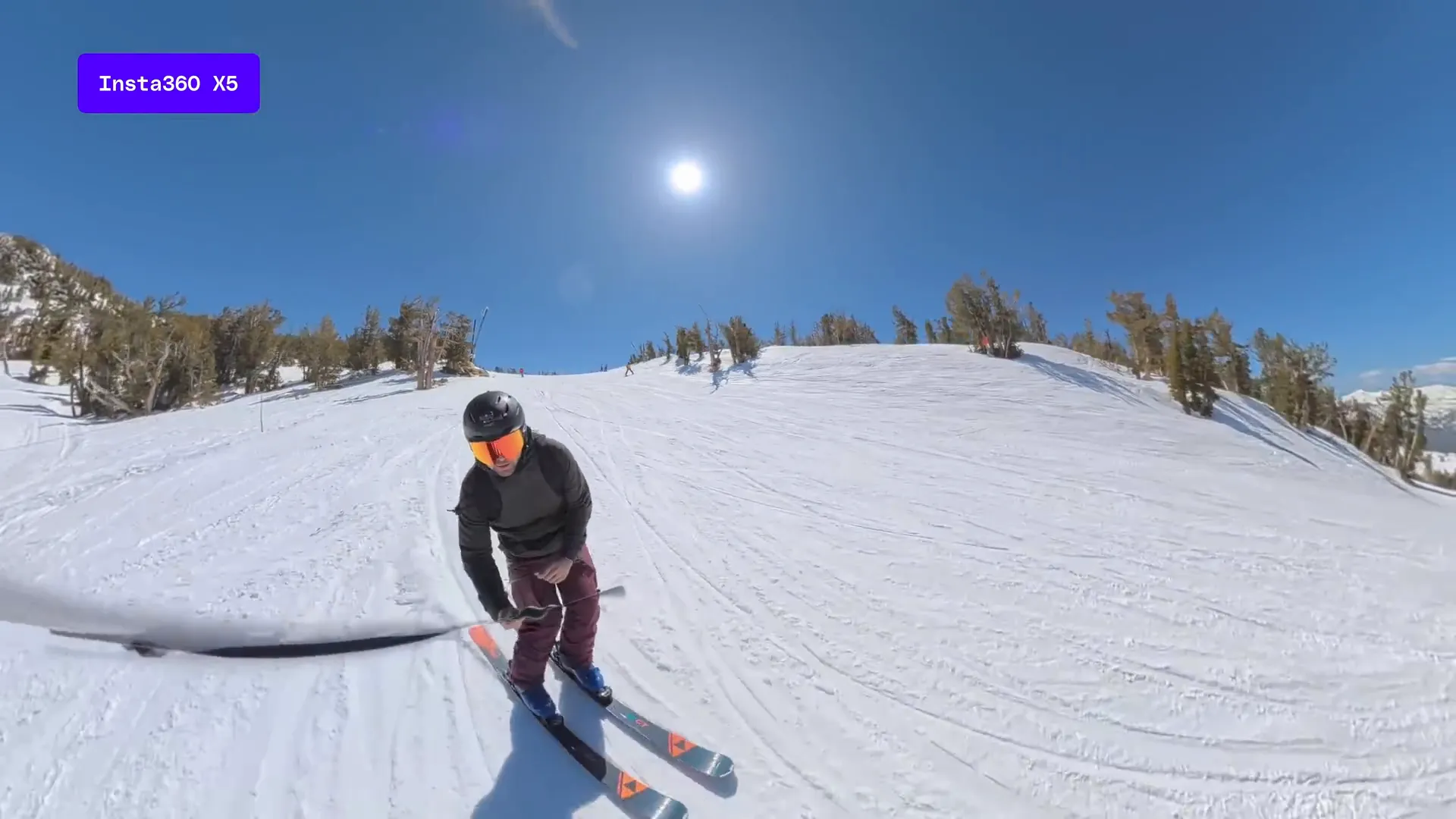 Insta360 X5 audio test during skiing