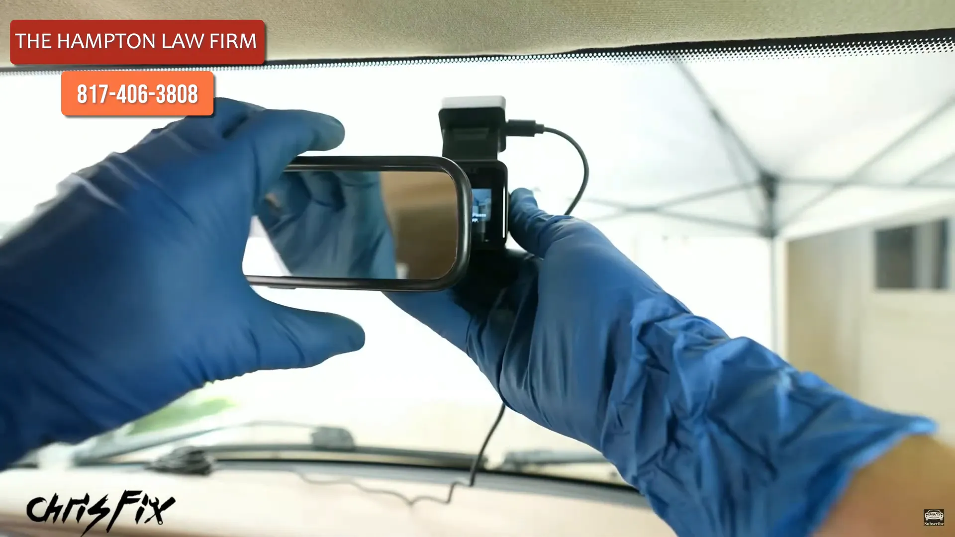 Proper dash cam mounting behind rearview mirror
