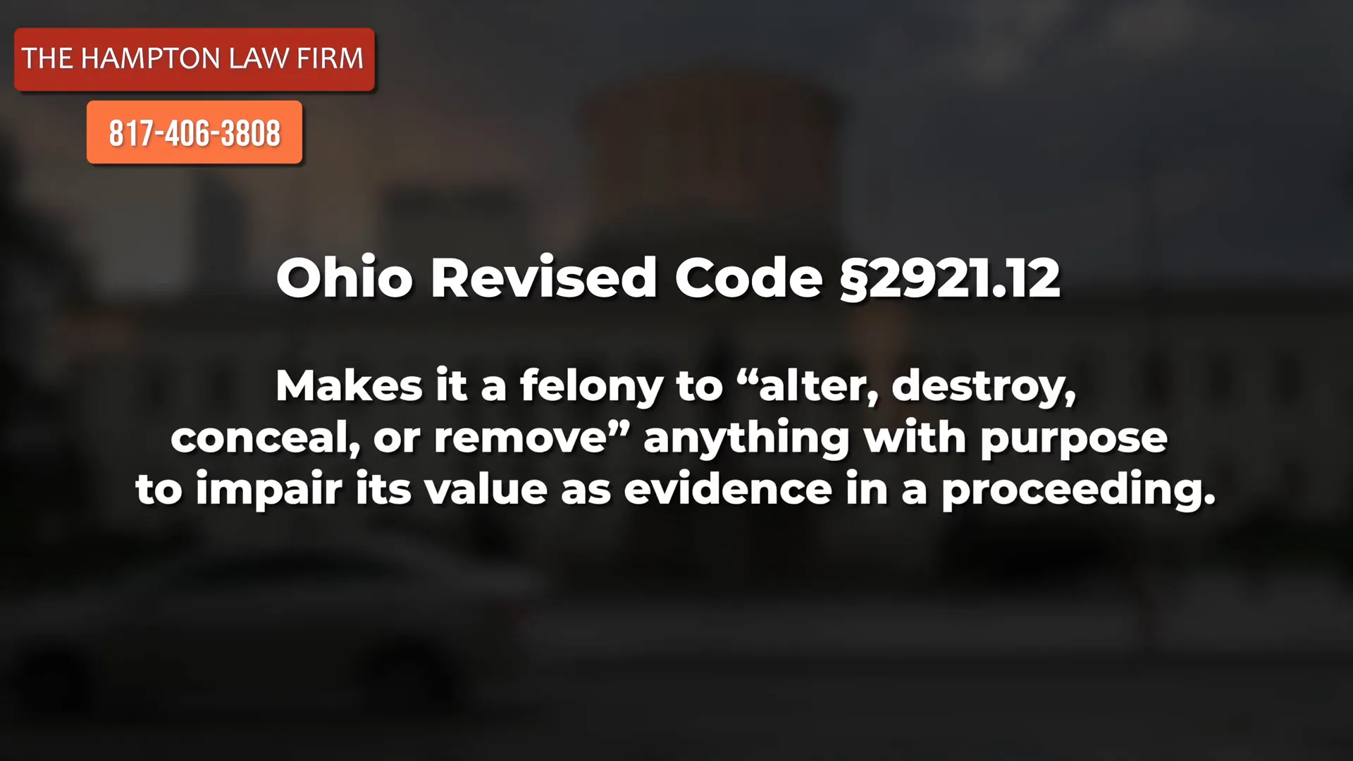 Legal consequences of deleting dash cam footage