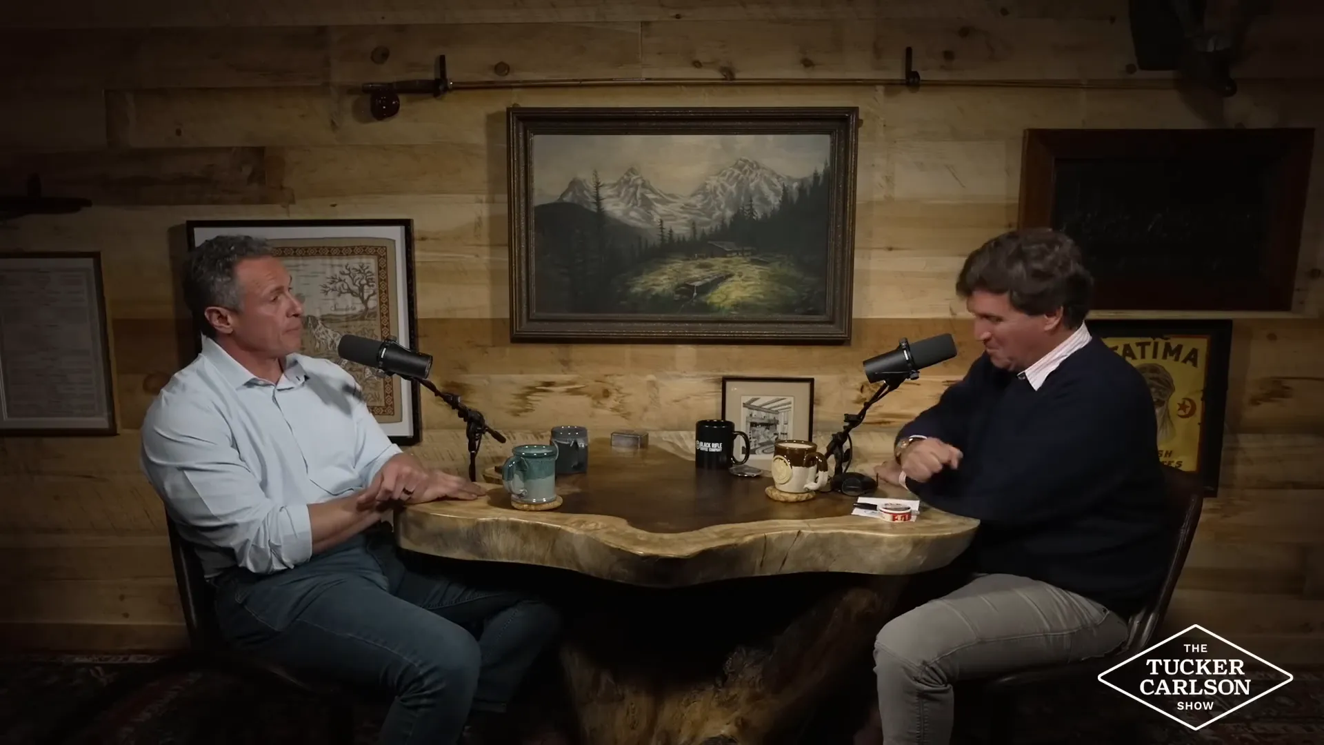 Tucker Carlson and Chris Cuomo concluding their discussion