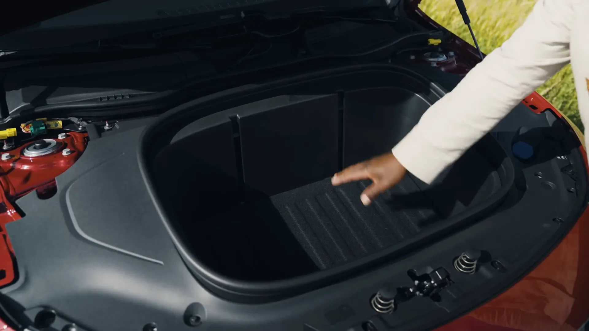 Mercedes CLA front trunk spaciousness