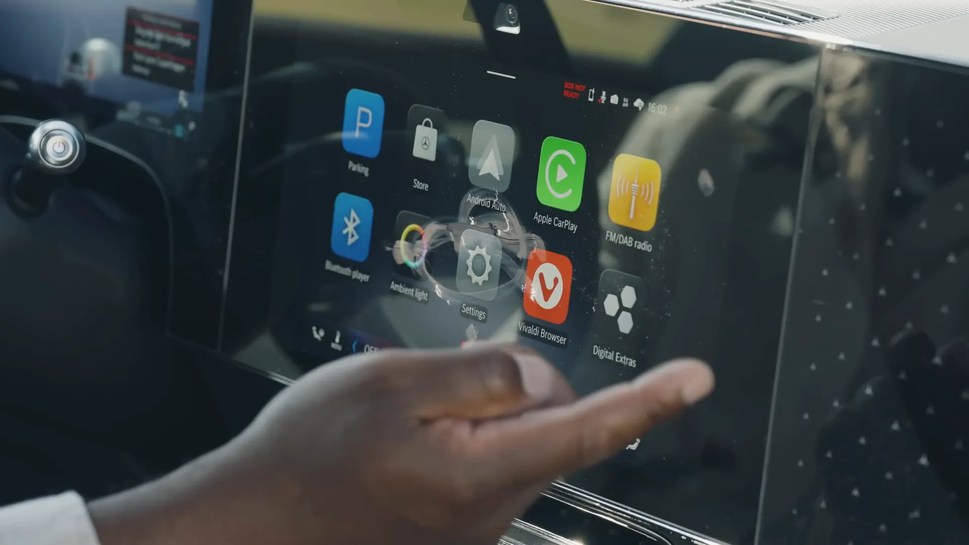 Mercedes CLA MBUX infotainment system with AI assistant