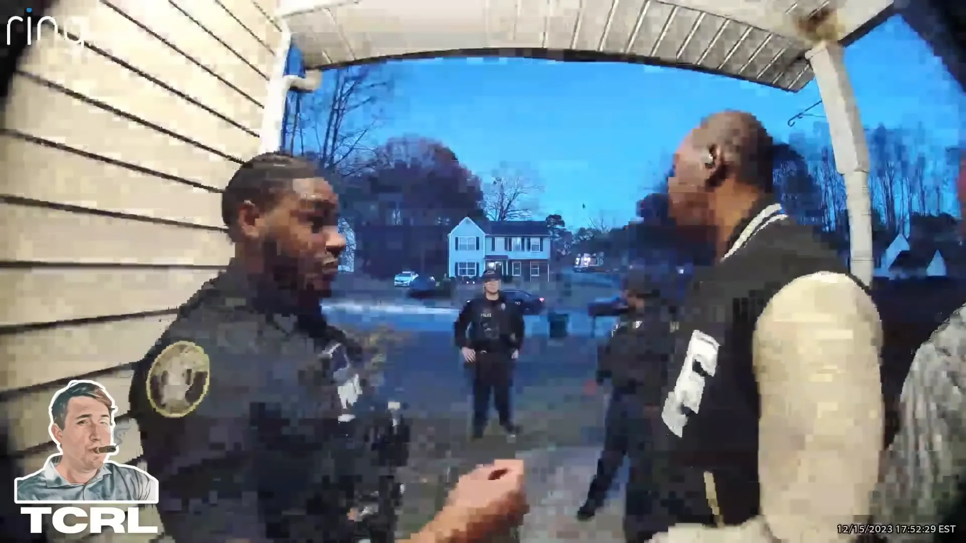 Officer daring homeowner to step inside the house while demanding identification