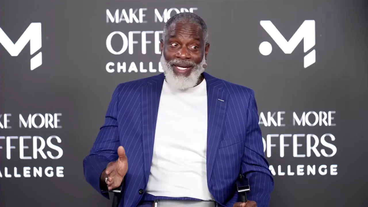 Myron telling the story about buying $7,000 fitted golf clubs