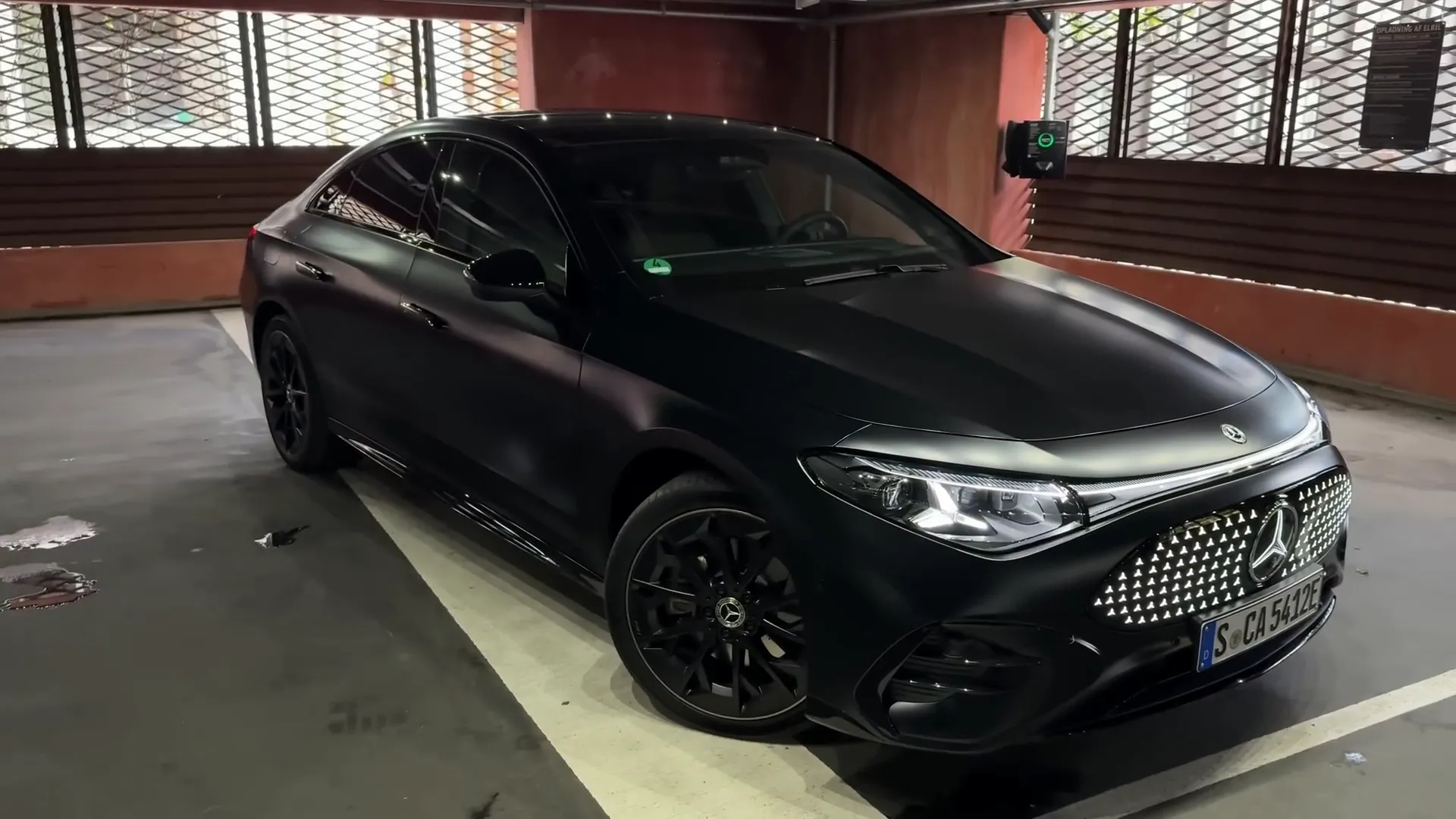 Front illuminated black panel of the Mercedes CLA 250 Plus