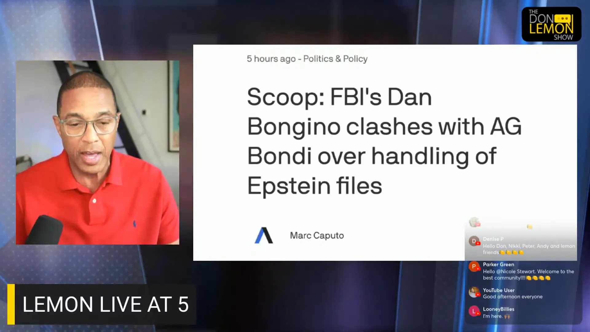 Breaking news headline on Jeffrey Epstein and FBI investigation
