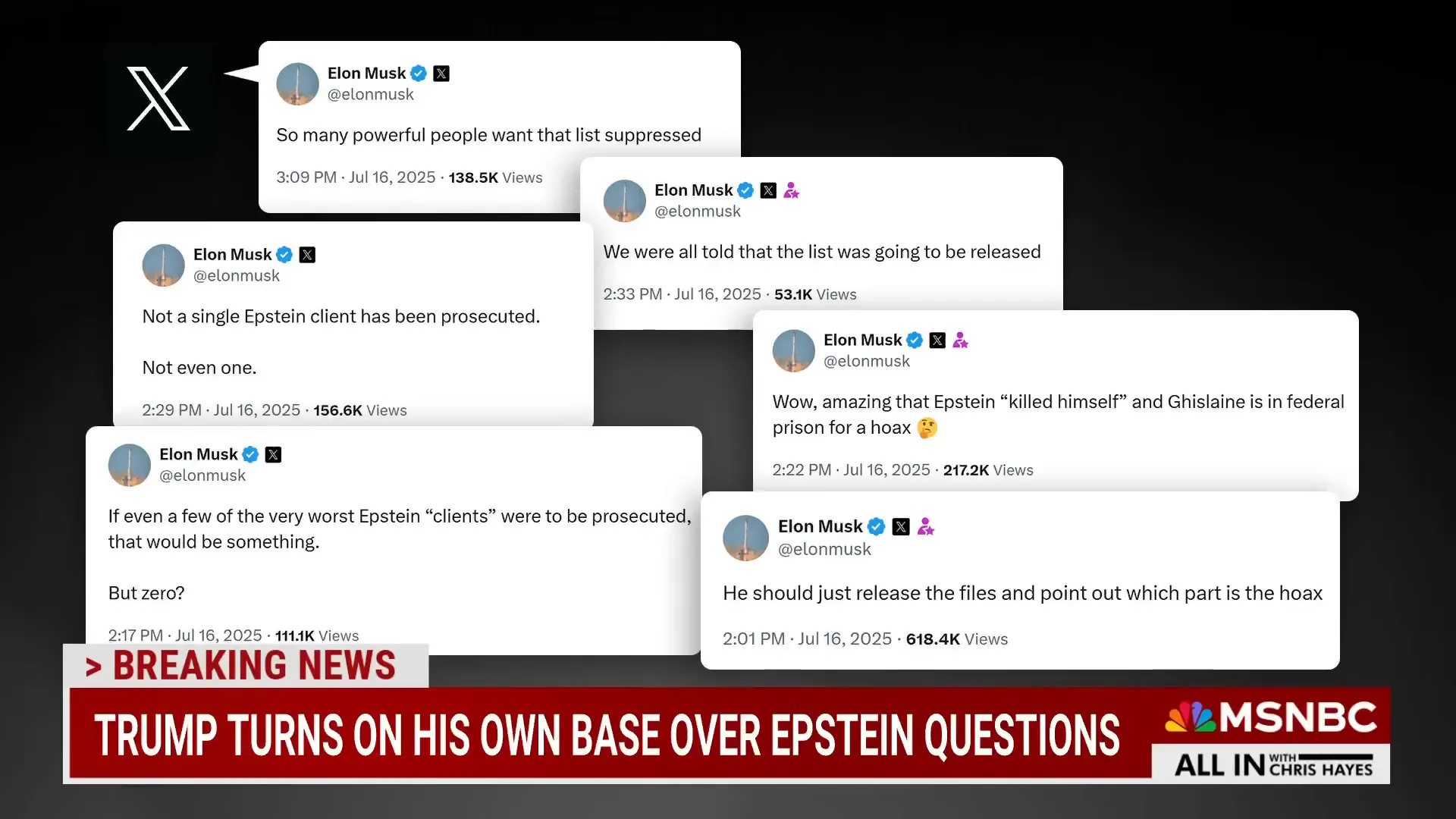 Elon Musk stirring Epstein controversy on social media