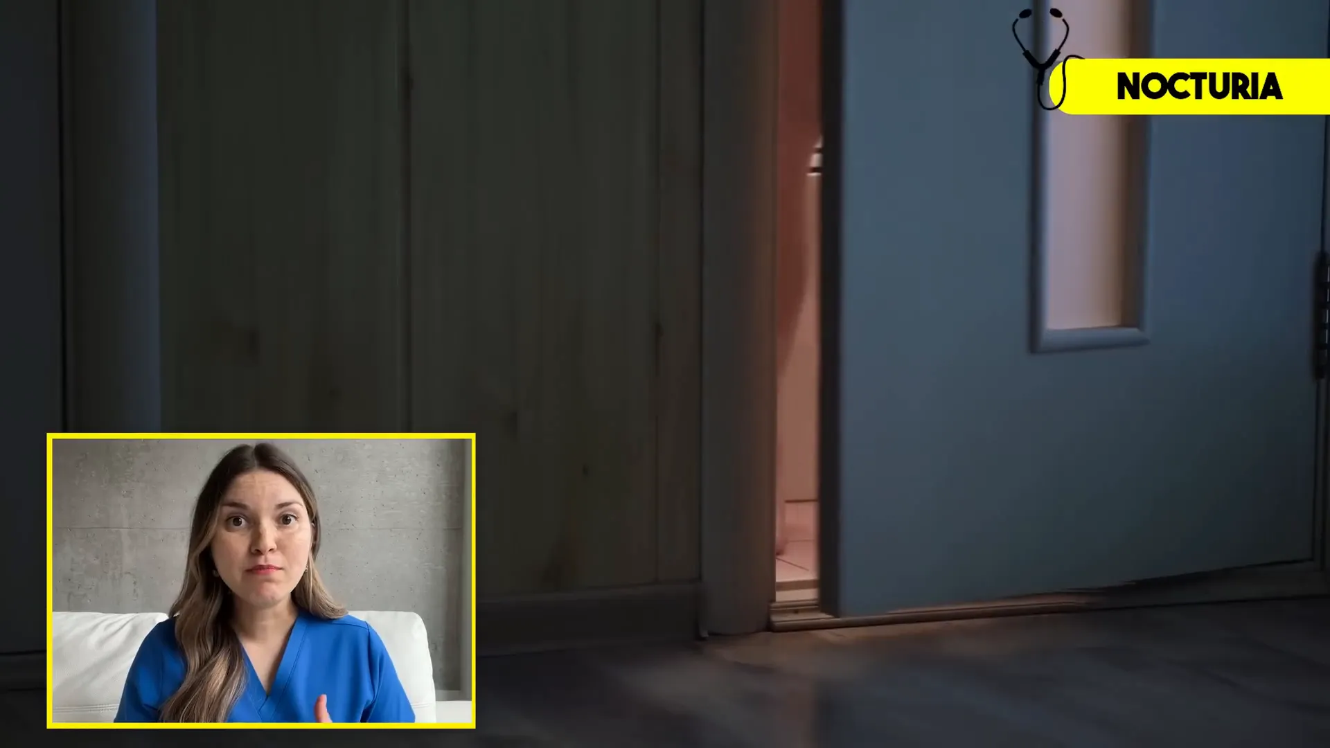 Person waking up at night to use the bathroom