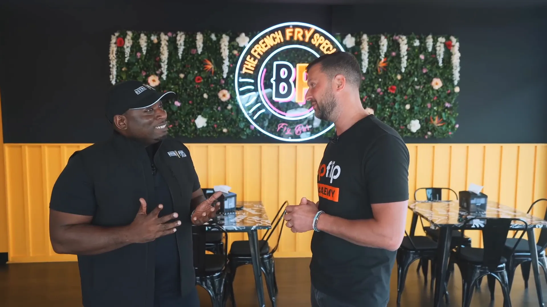 James discussing franchise expansion plans