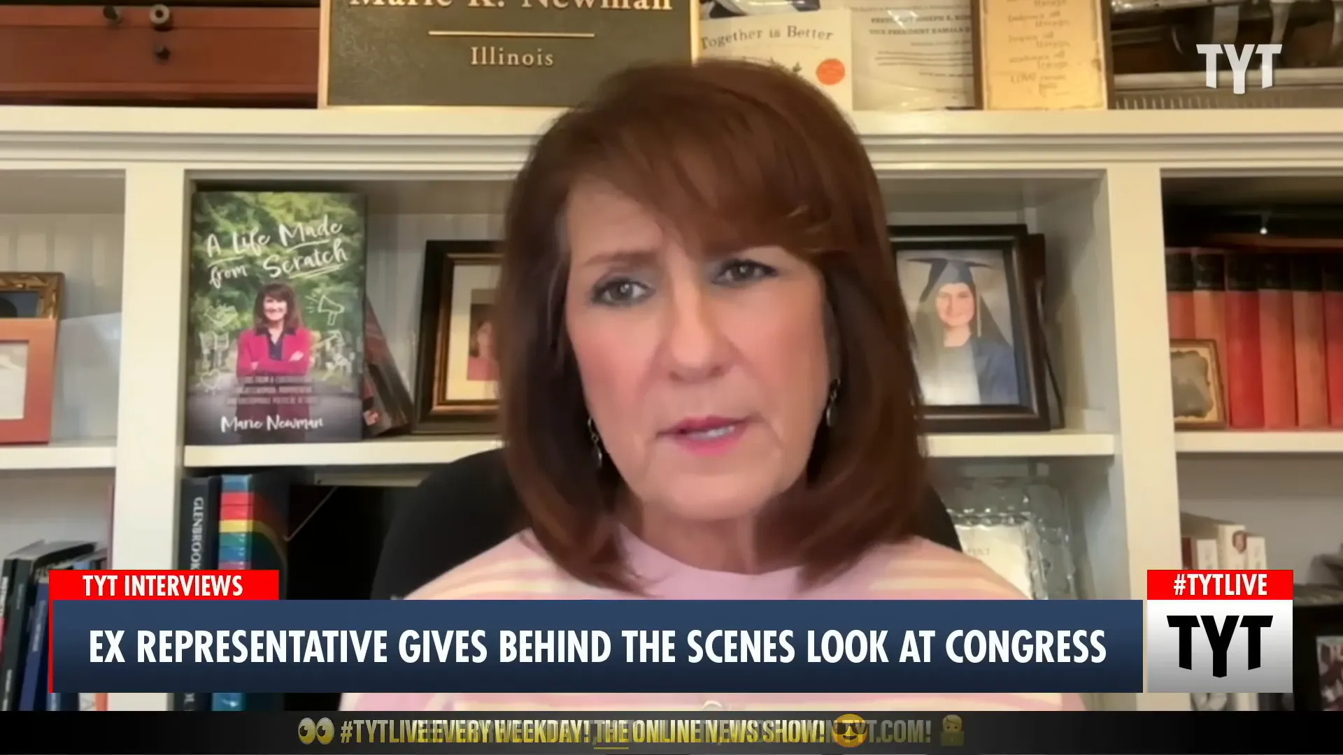 Marie Newman discussing media's neglect of political funding influence