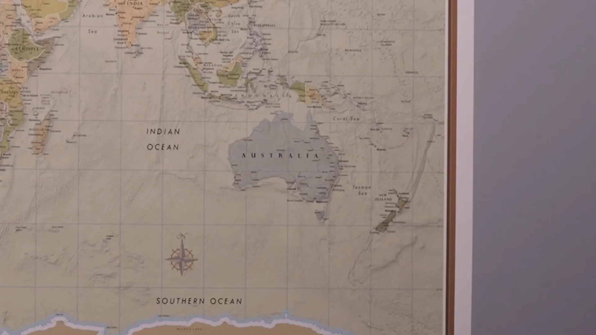 Map showing safe zones in nuclear conflict