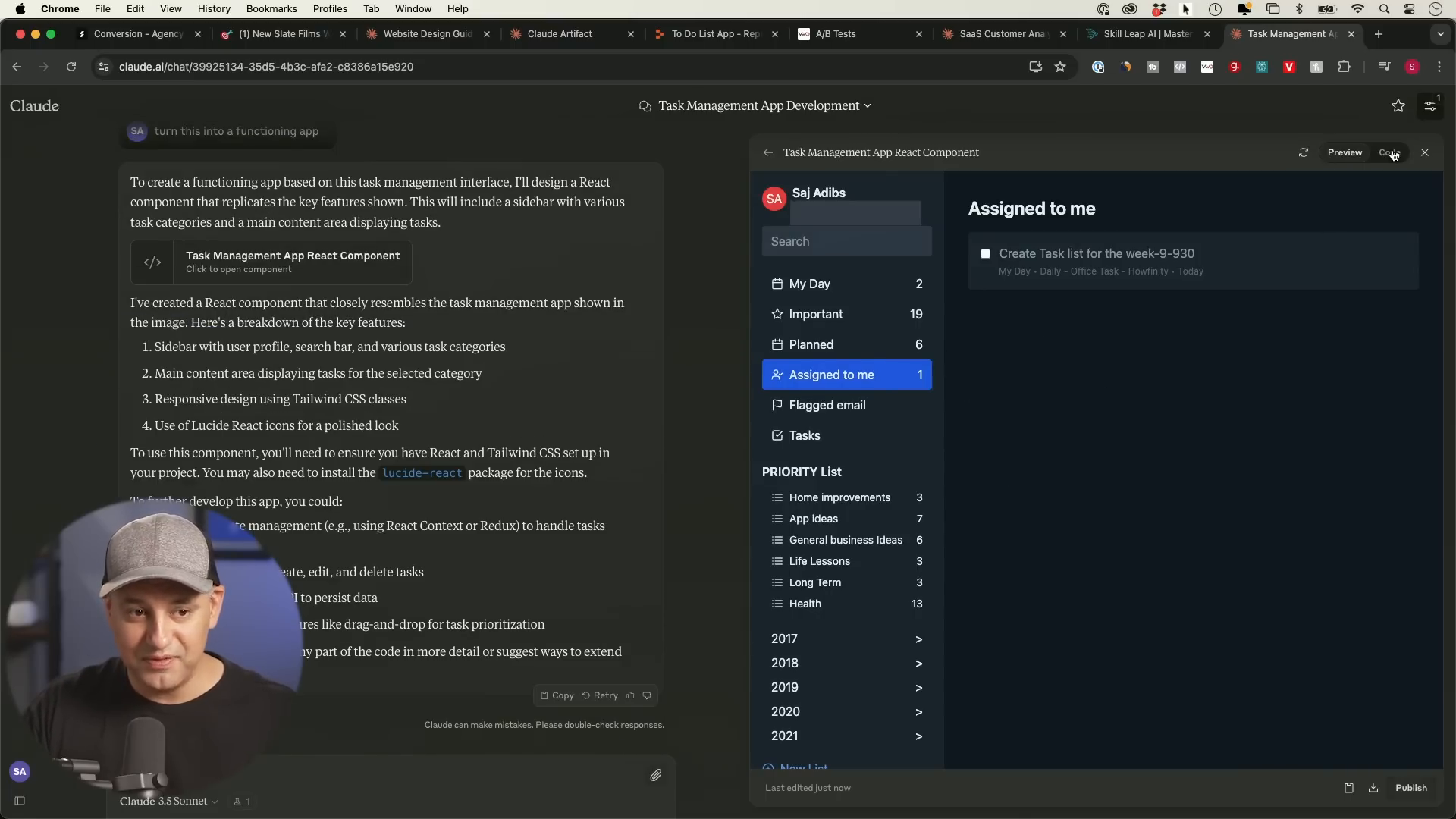 Preview of generated code