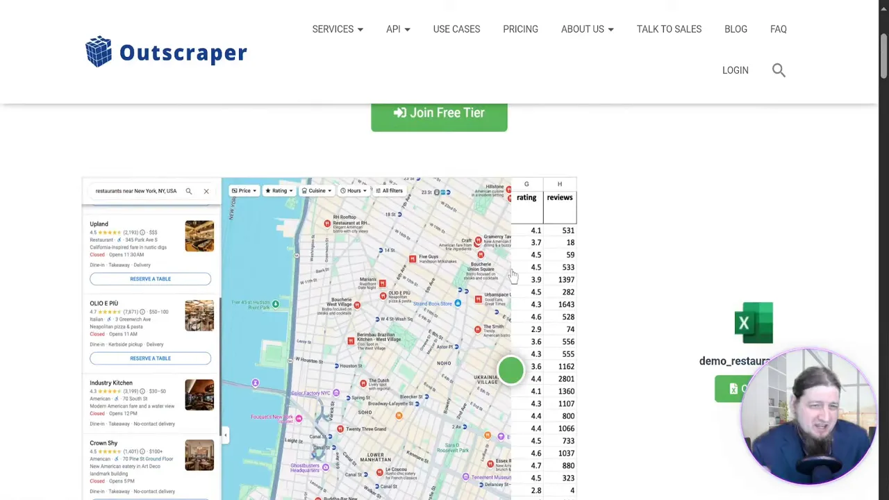 Outscraper pricing and dashboard screenshot