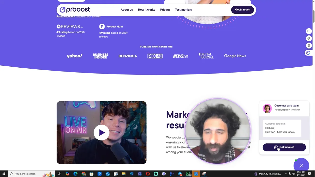 Live chat with a real person