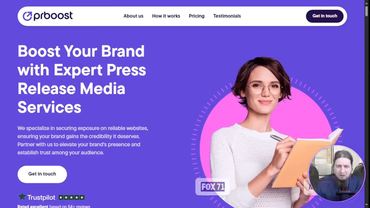 Presenter explaining how press releases share exciting news