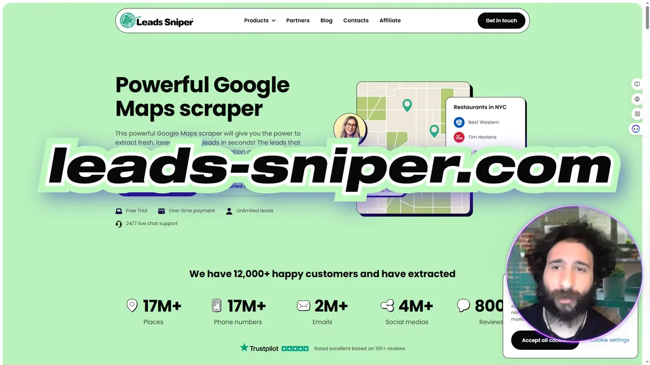 Leads-Sniper price and one-time purchase shown in the app