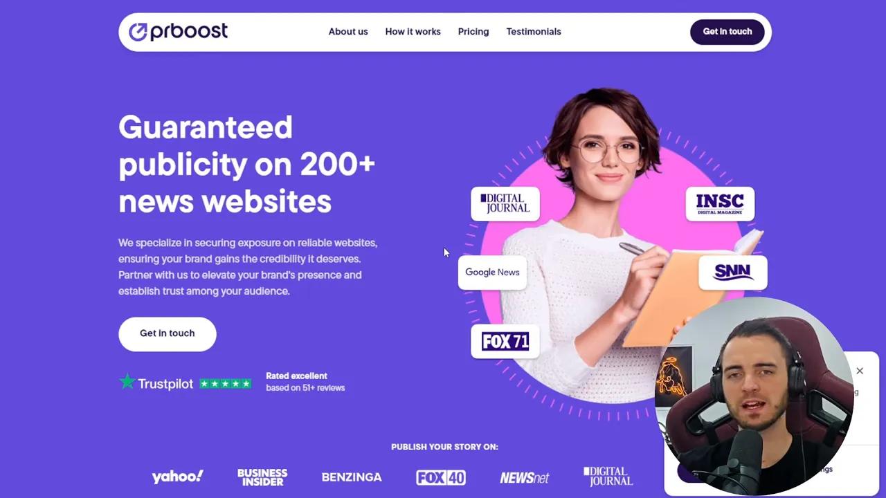 PR Boost pricing overview on screen