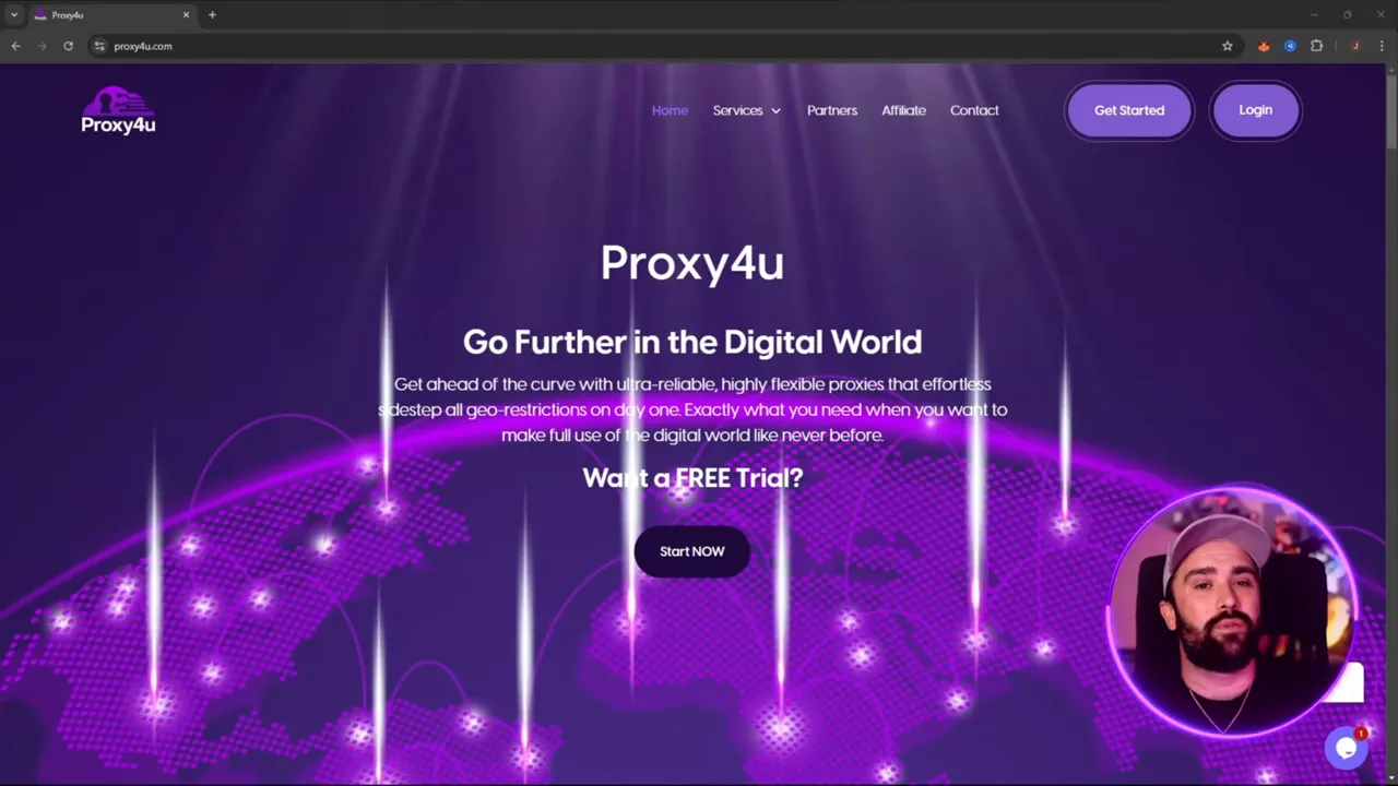 Proxy4u homepage showing proxy types