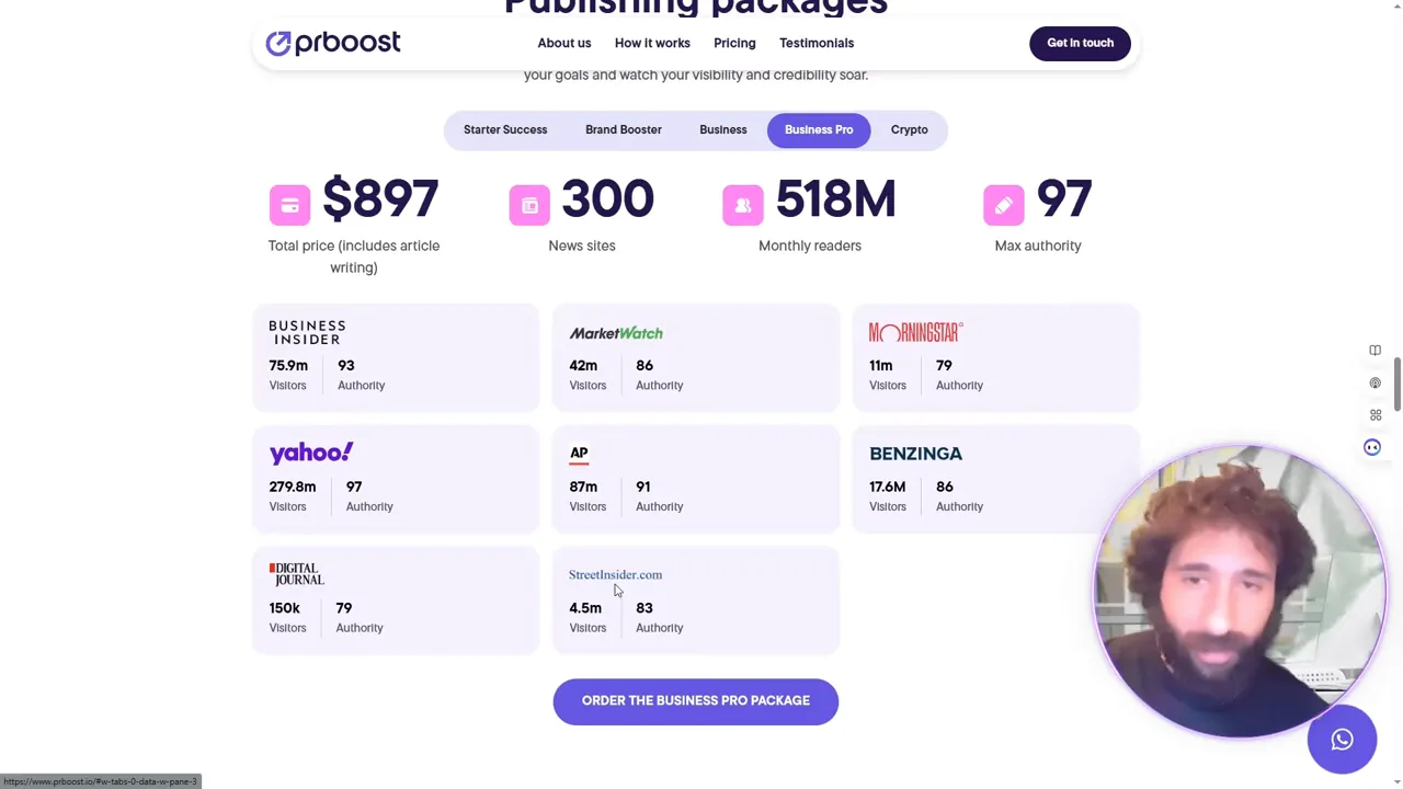 Press release badges and placement examples: MarketWatch, MorningStar, AP and Benzinga