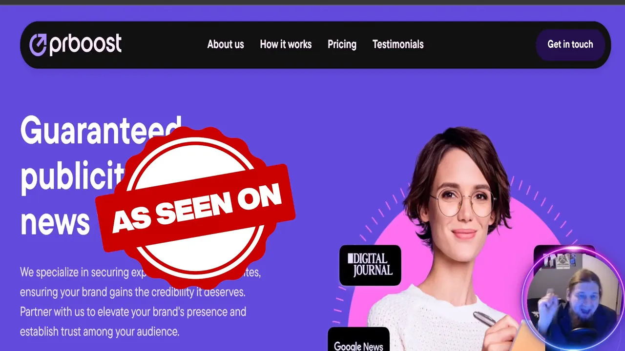 As seen on badge and major outlet logos