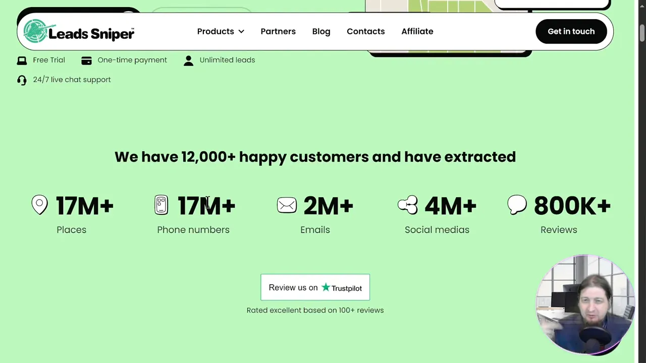 Lead Sniper pricing and claimed data reach