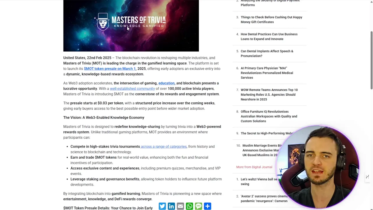 Example of a published press article with banner and outlet logo