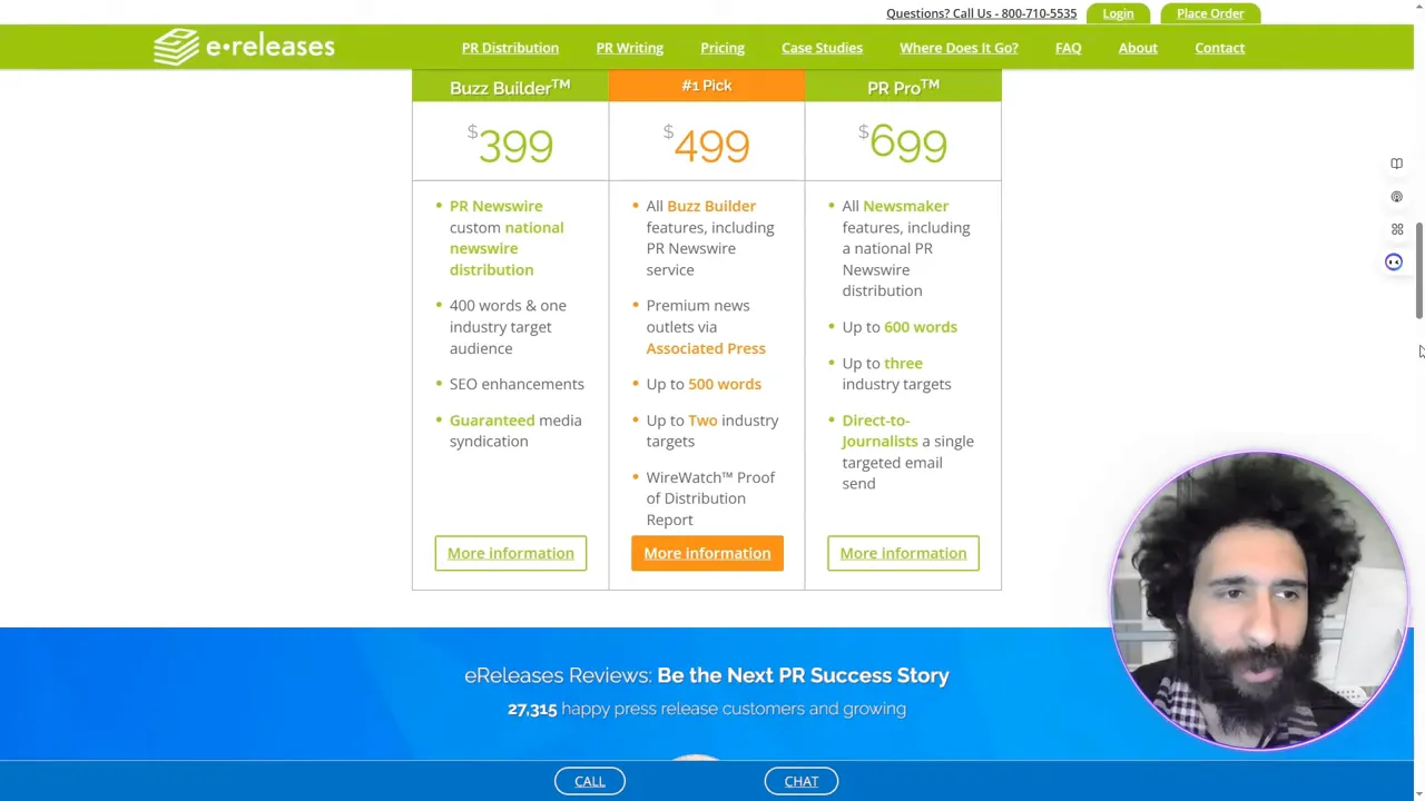 eReleases pricing table and plan names