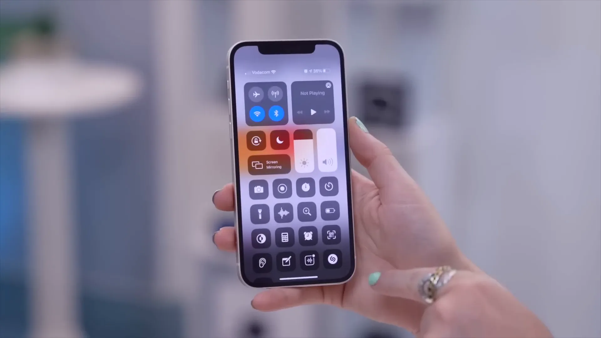 Using Shazam in Control Center