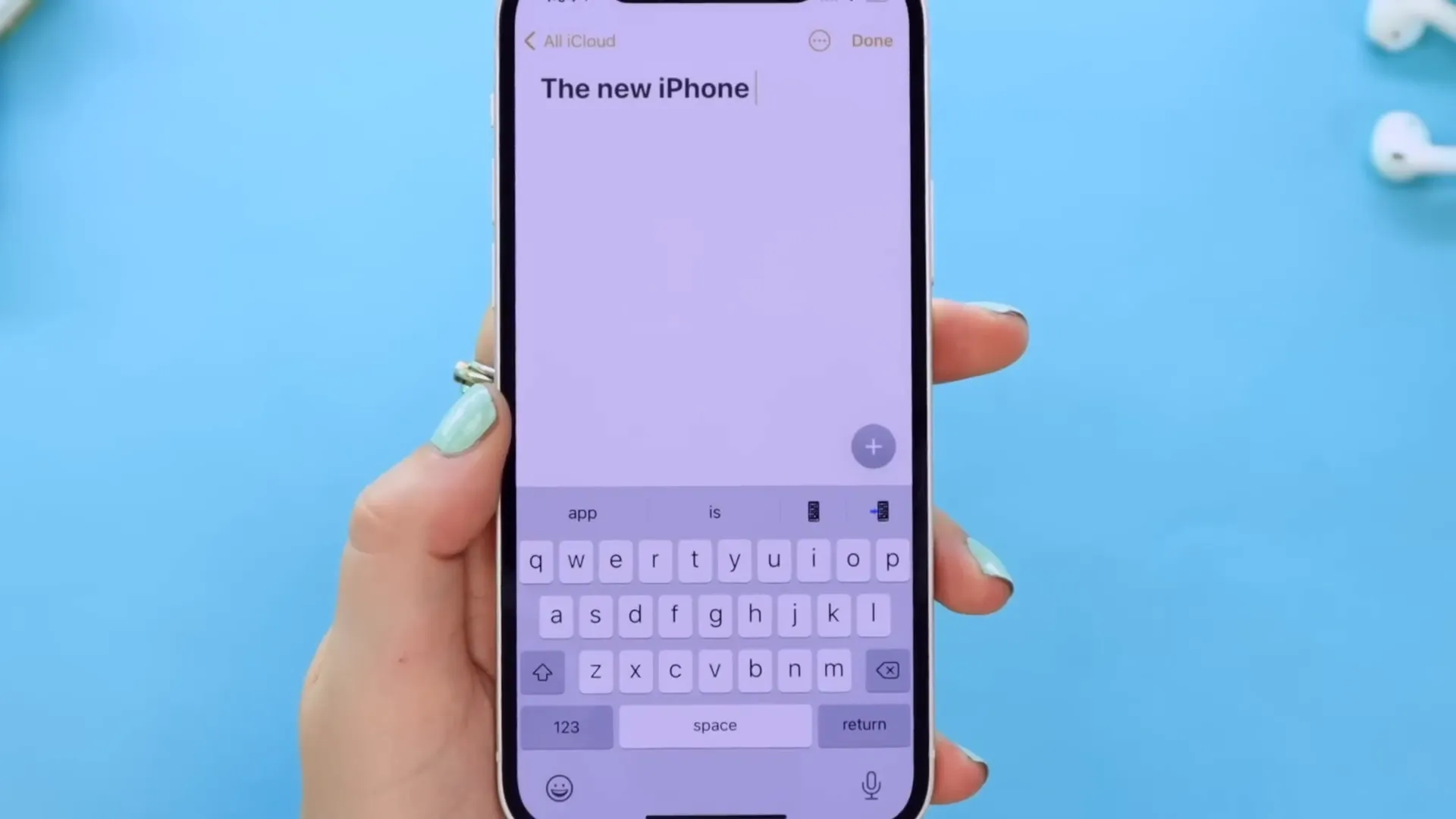 Quick access to numbers on iPhone keyboard