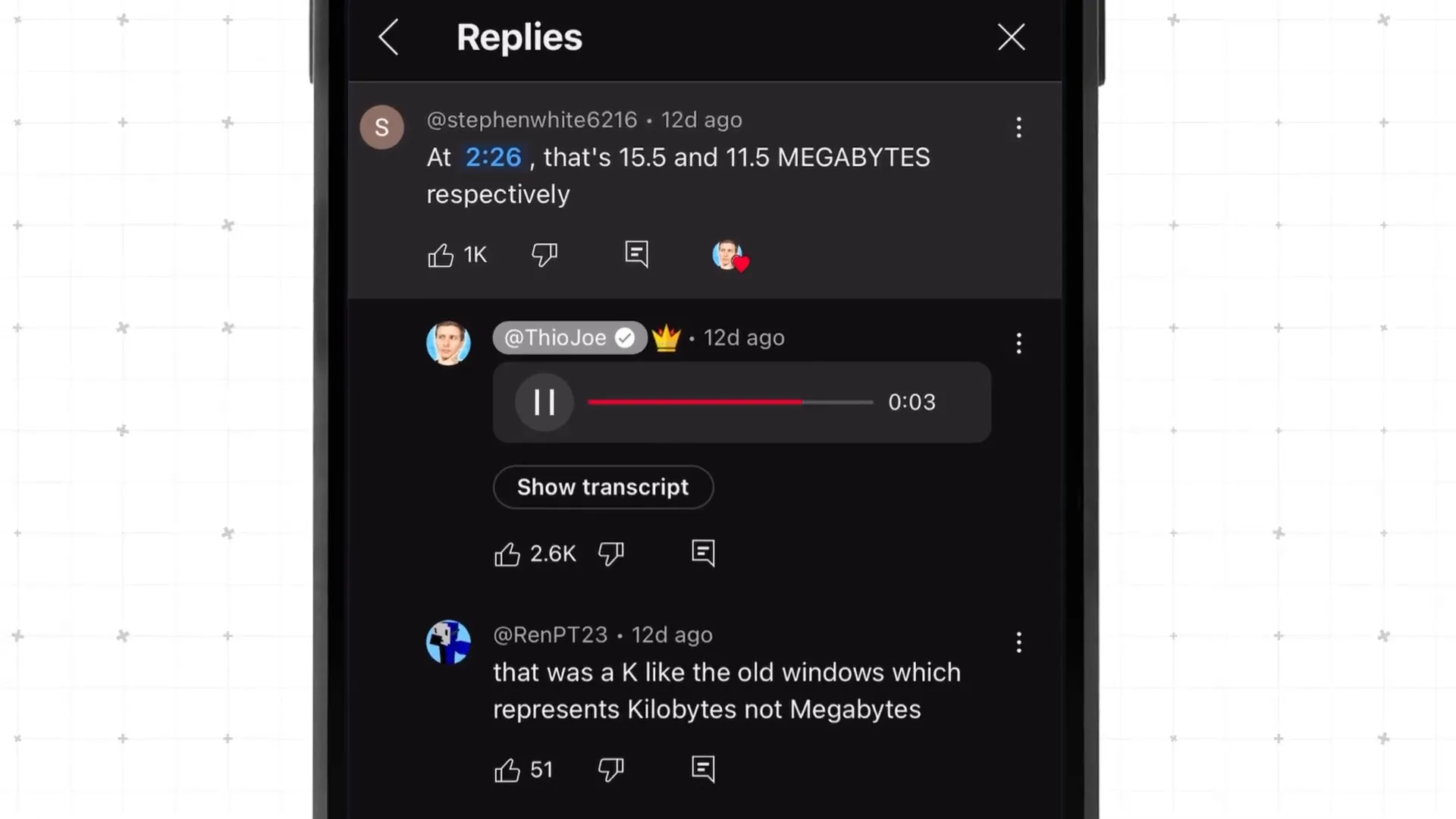 ThioJoe using voice reply