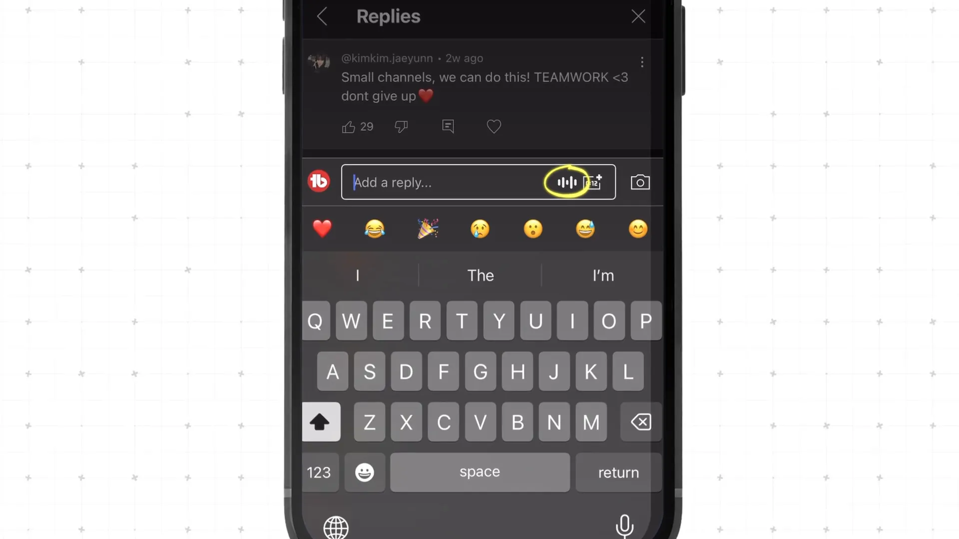 Step to use voice reply feature