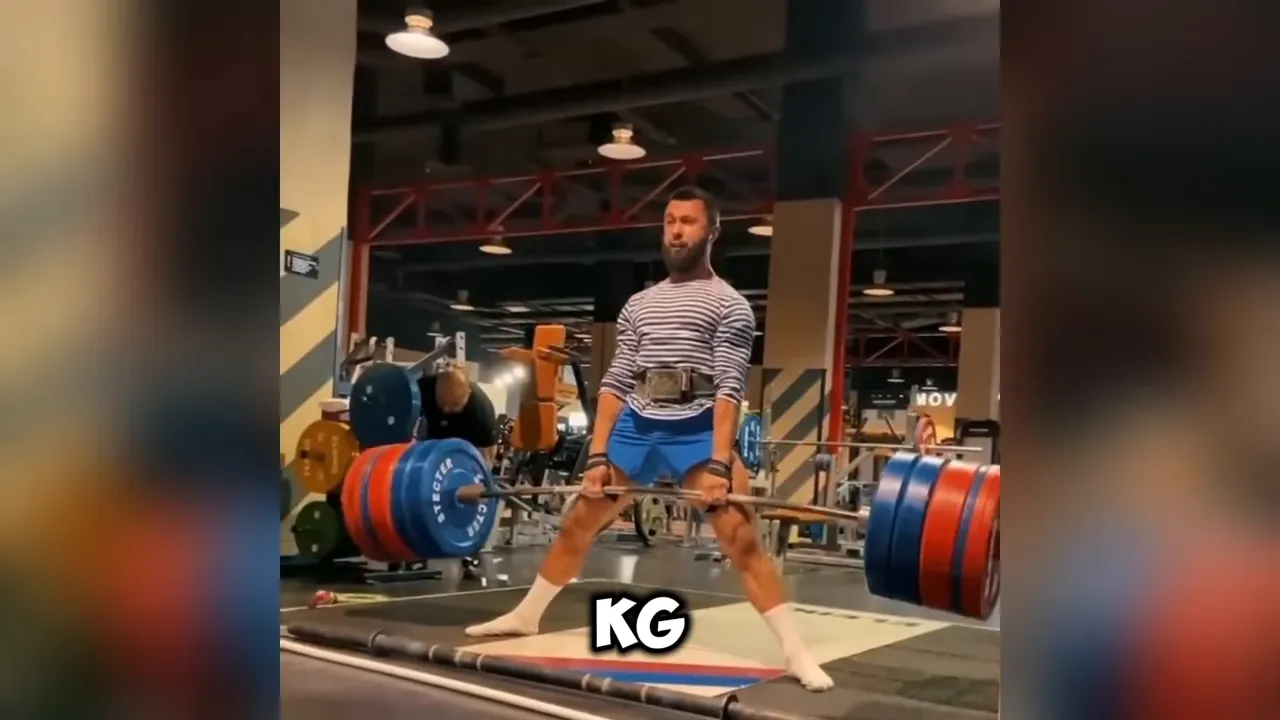 Anatoly pulling a massive deadlift during training