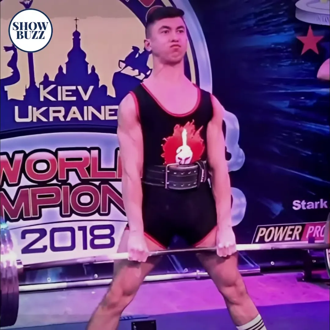 Vladimir on the podium after a regional competition