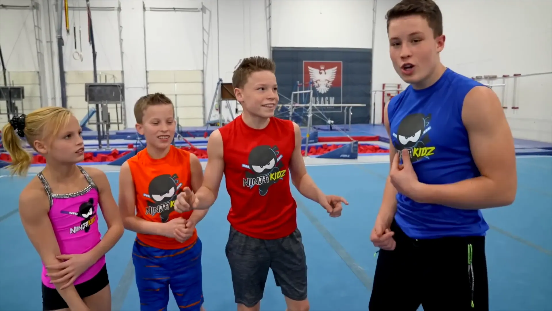 Four siblings ready to start gymnastics challenge