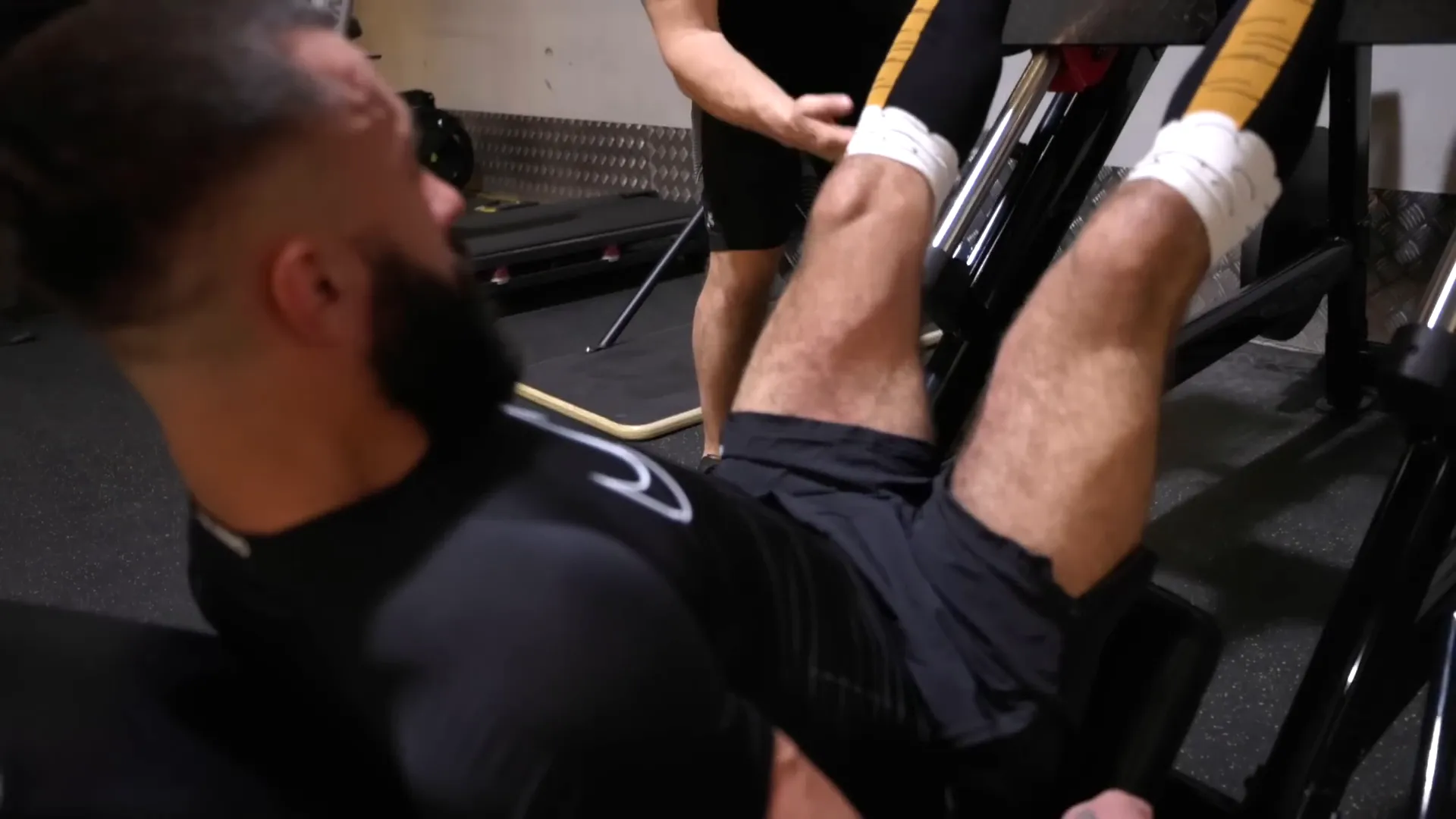 Preparing for nine sets of heavy deadlifts