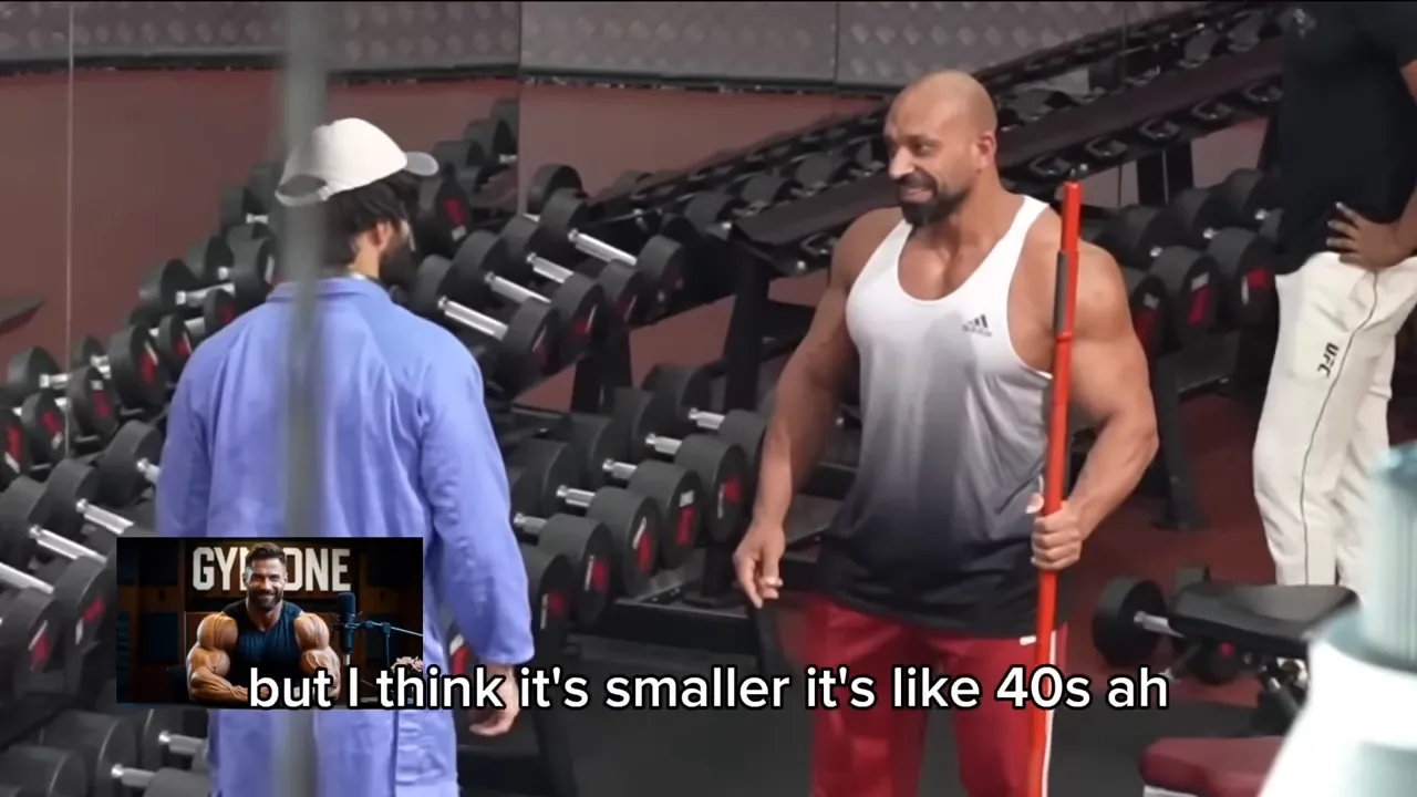 Anatoly joking about numbers and strength while holding weights