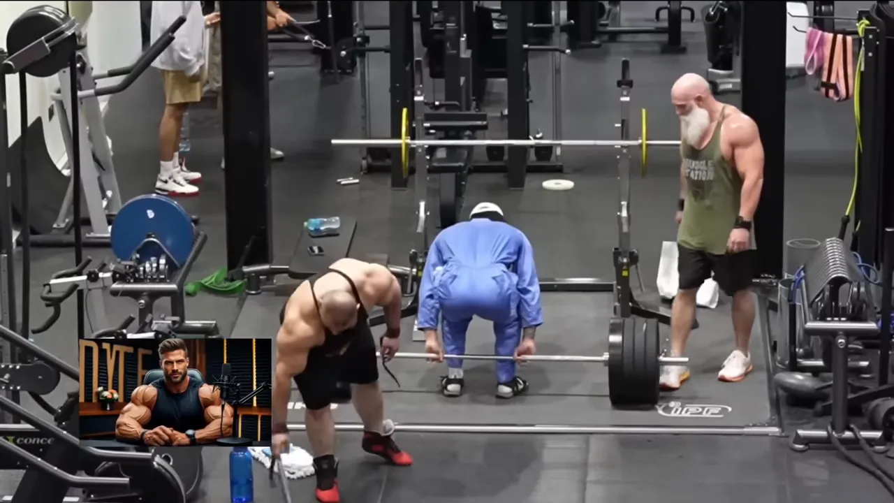 Anatoly demonstrating knee bend and back position advice for back training