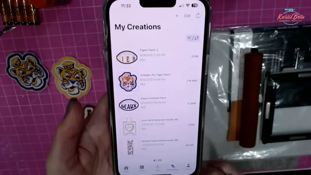 how to make embroidery patches Artspira app import screen and transfer to Brother Skitch