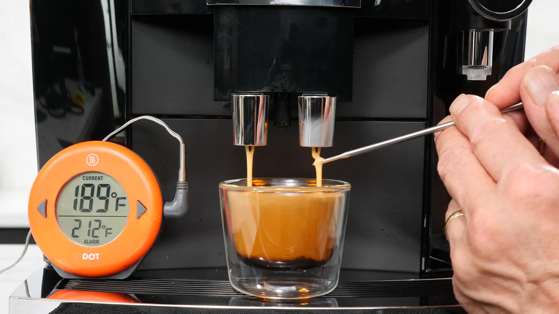 Temperaturas de café y leche en la JURA J8 Twin