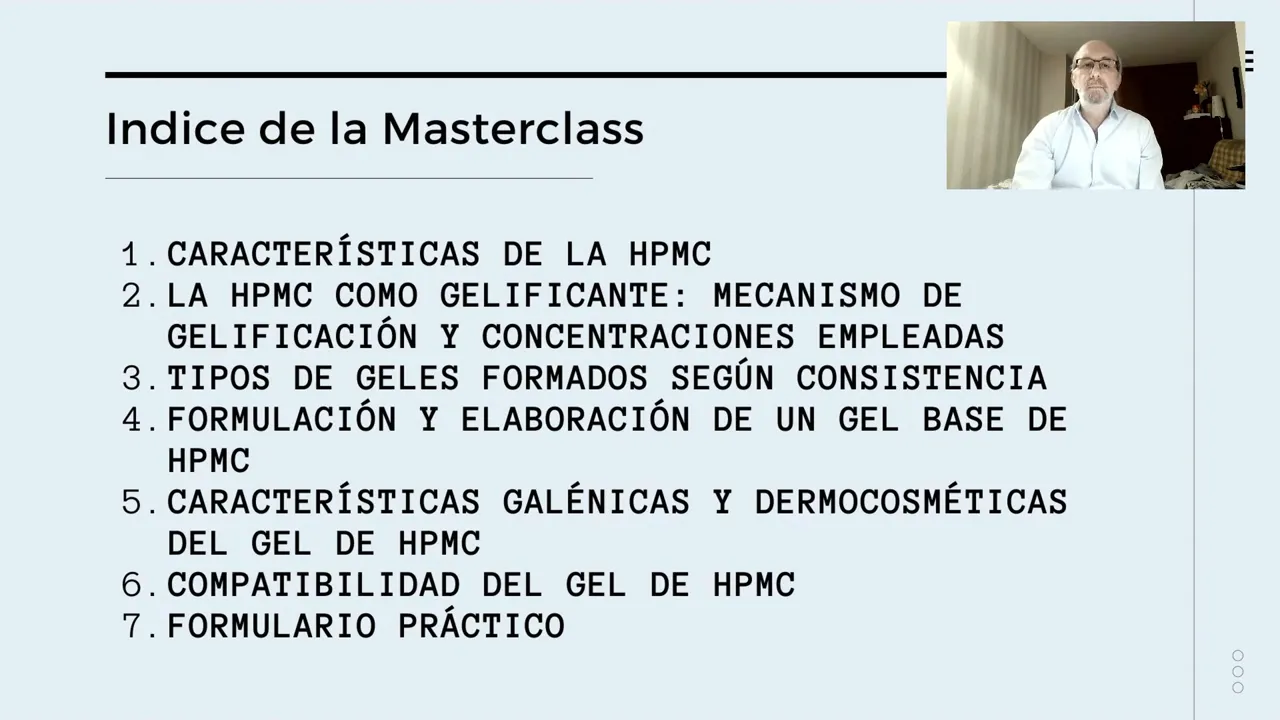 Índice de la masterclass de HPMC: características, gelificación, tipos de geles y elaboración