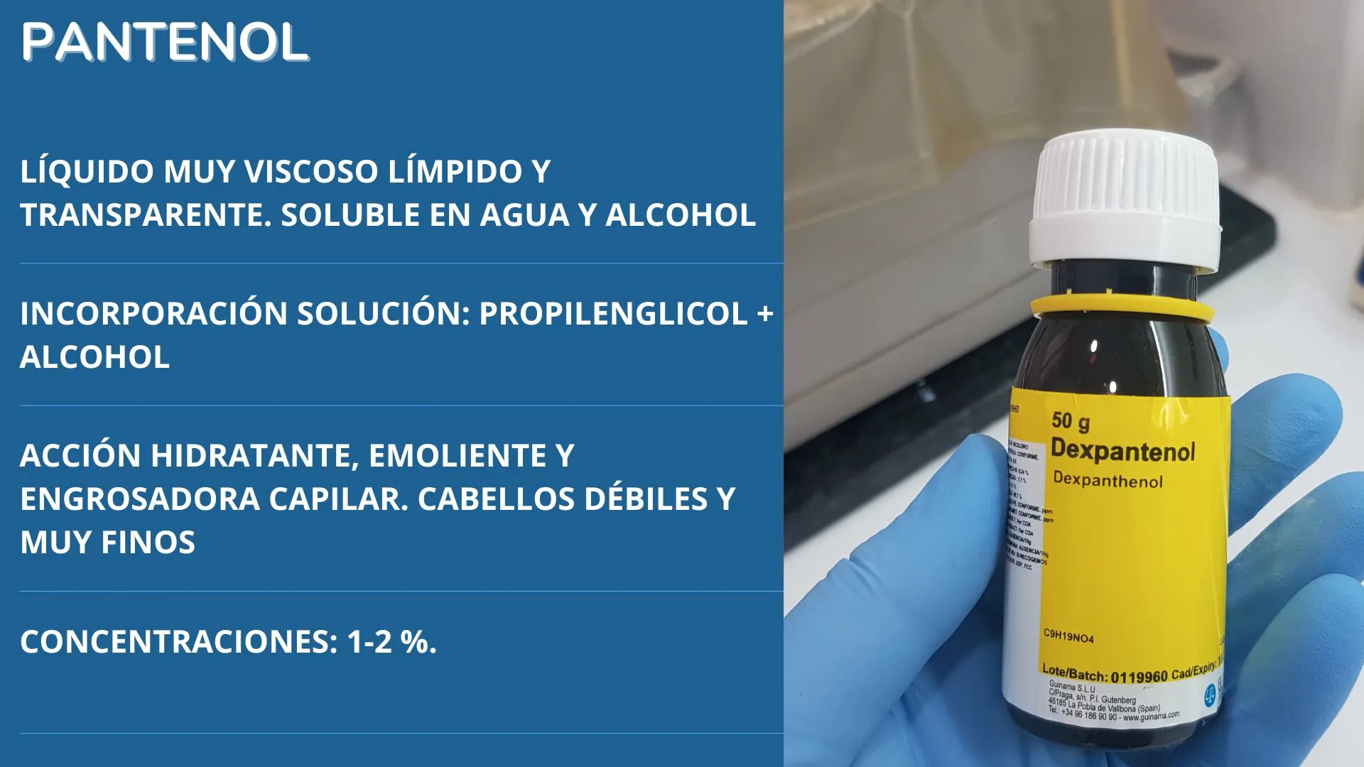 Características del Pantenol