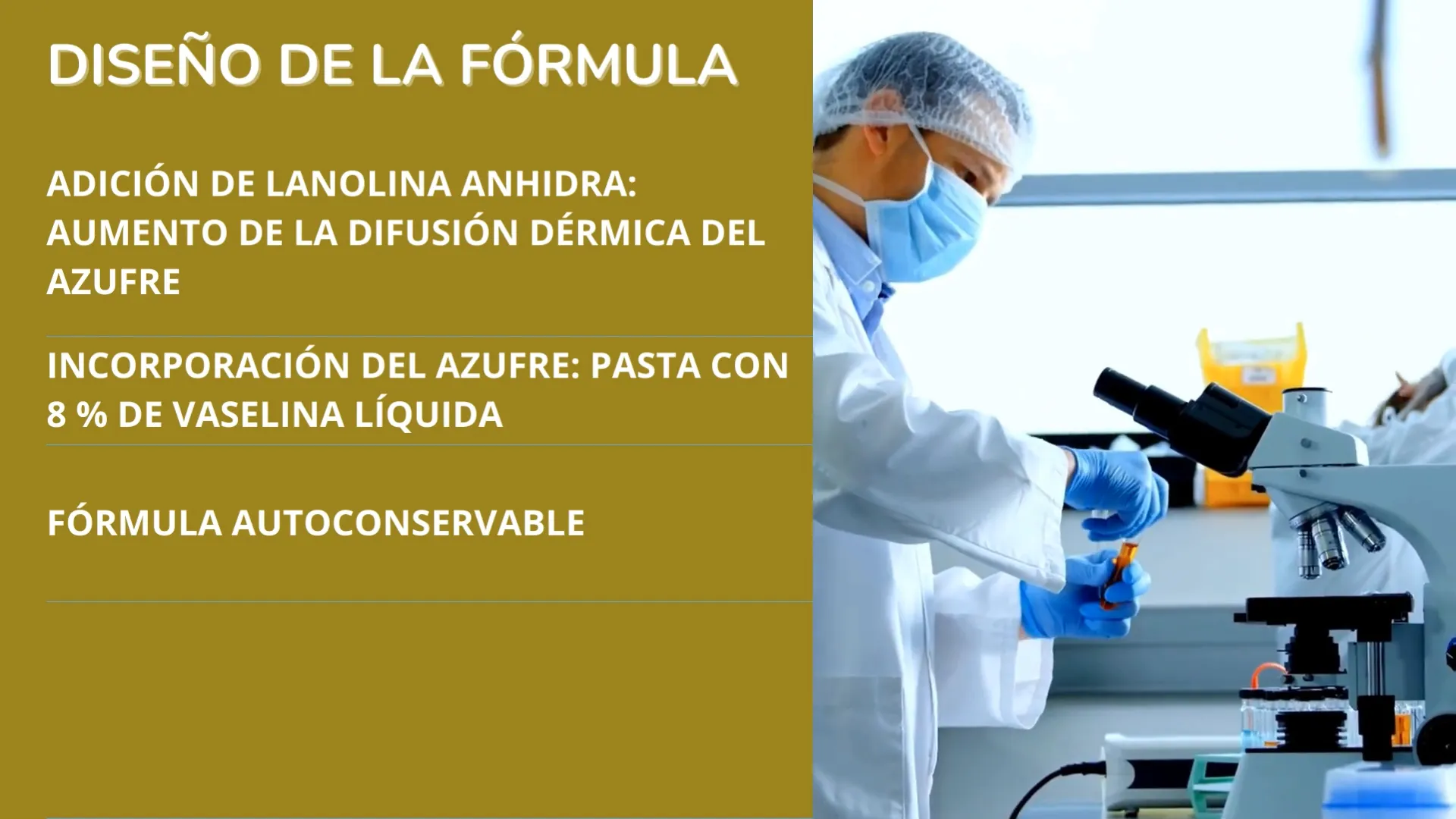 Formación de pasta con azufre