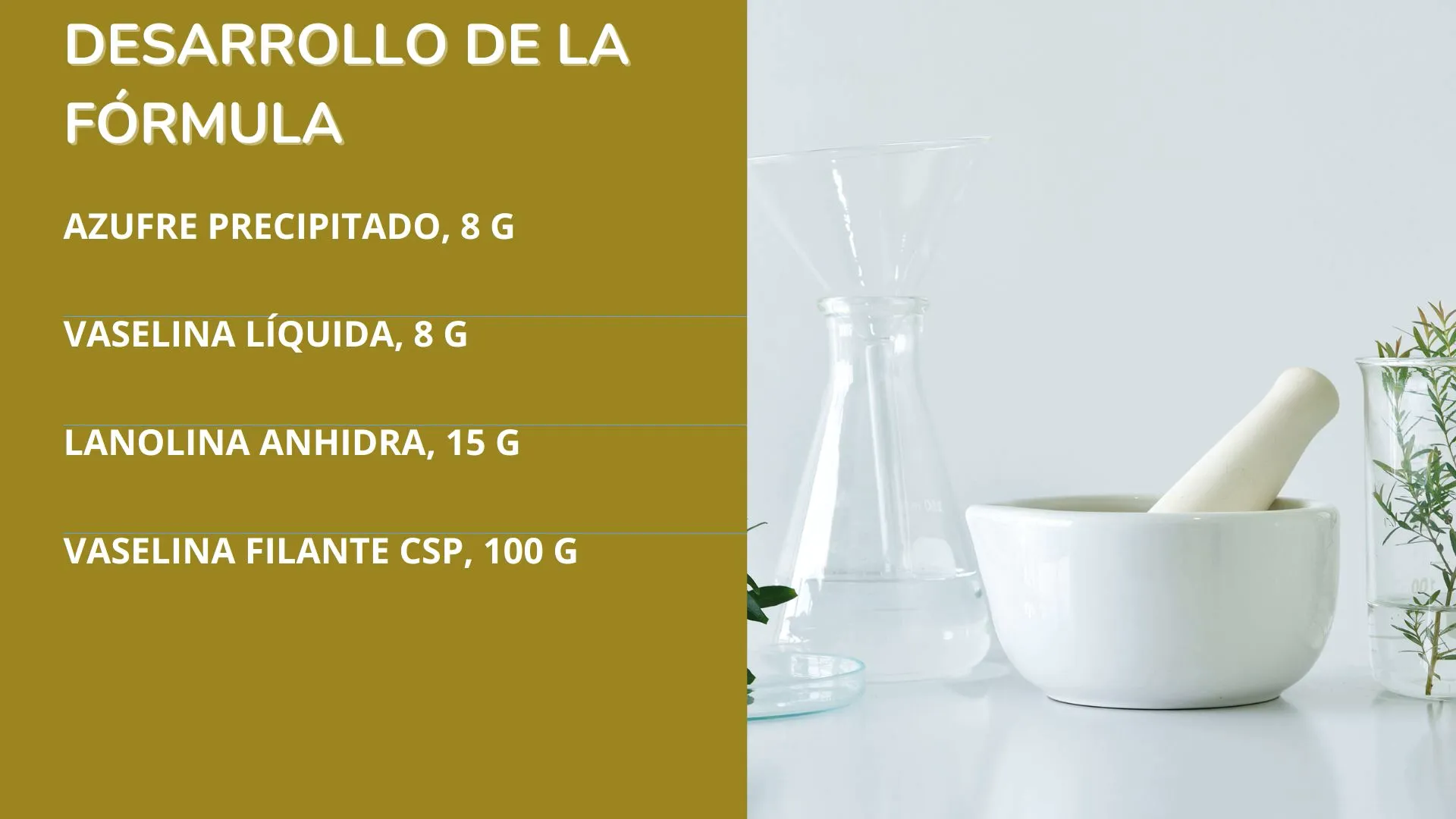 Receta de la pomada de azufre