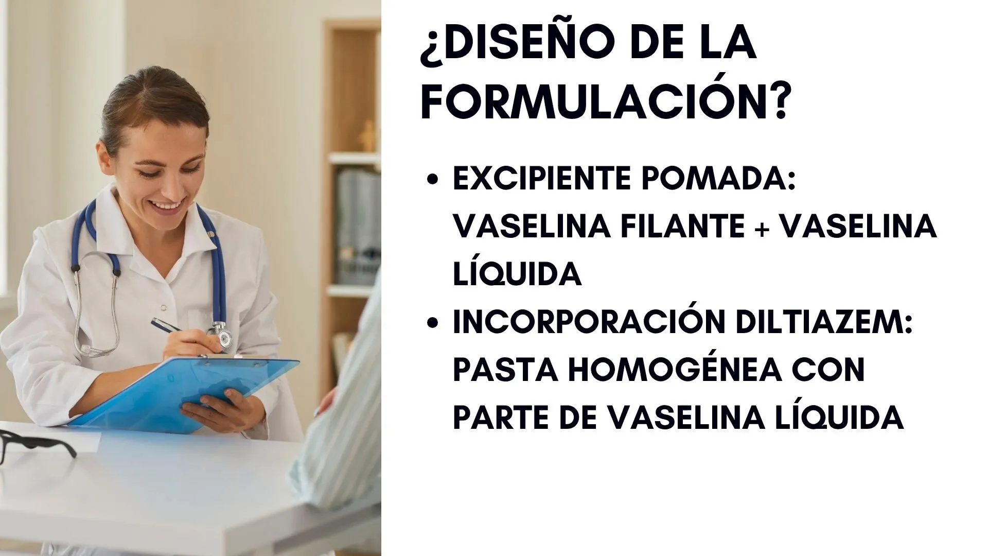 Opciones para formular pomada de diltiazem