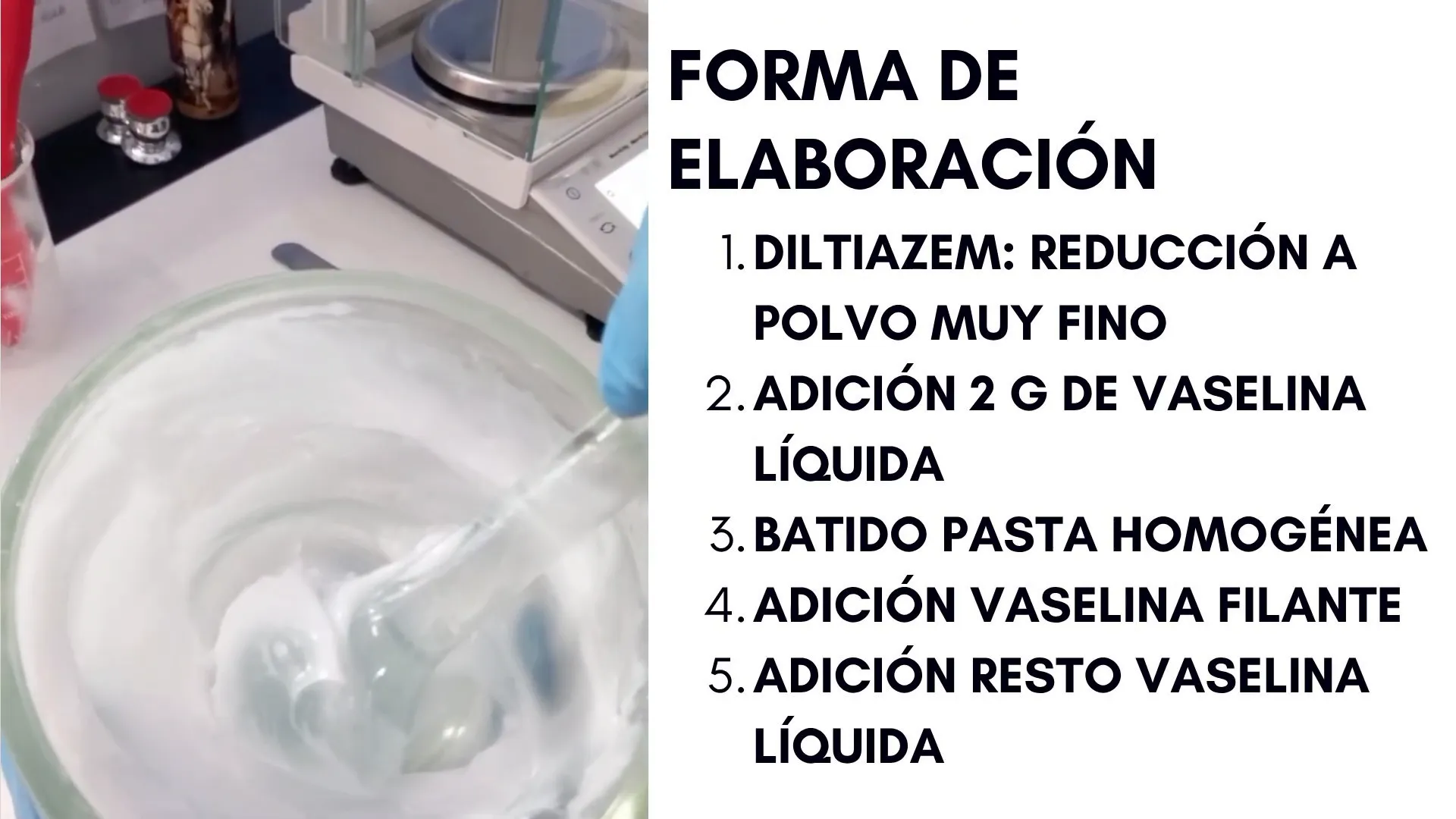 Aspecto final de la pomada de diltiazem